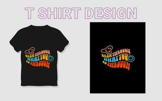 t-shirt design with a colorful design vector