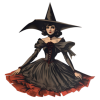 witch vintage halloween ai generative png