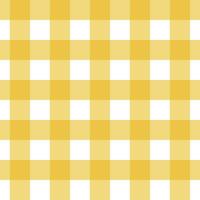 Gingham seamless pattern with Yellow and white color, checkerboard background, square, tablecloth, Vector illustration.