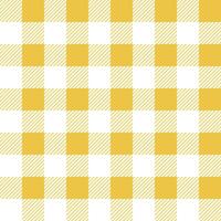 Gingham seamless pattern with Yellow and white color, checkerboard background, square, tablecloth, Vector illustration.
