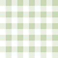 Gingham seamless pattern with green and white color, checkerboard background, square, tablecloth, Vector illustration.