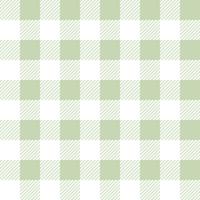 Gingham seamless pattern with green and white color, checkerboard background, square, tablecloth, Vector illustration.