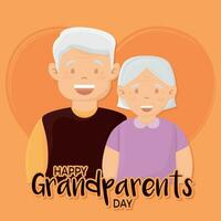 Isolated grandparents characters vector illustation