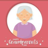 Isolated grandmother character vector illustation