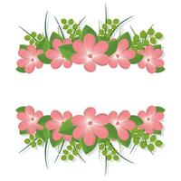 Isolated colored empty floral banner Vector