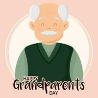 Isolated grandfather character vector illustation