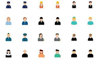 Set of abstract characters with different professions Vector