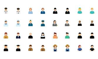 Set of abstract characters with different professions Vector