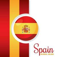 Spain background with its flag and shield Vector