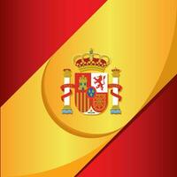 Spain background with its flag and shield Vector