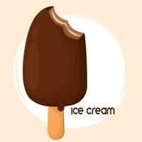 Isolated colored chocolate popsicle sketch icon Vector