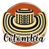 aislado Colombiana tradicional sombrero Colombia vector