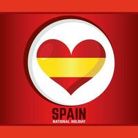 Spain background with its flag and shield Vector