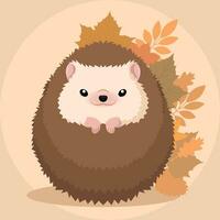 Background groundhog animal autumn vector illustration