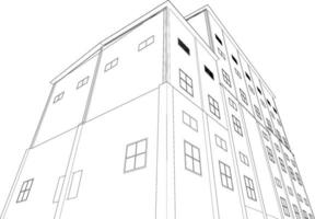 3D illustration of industrial building vector