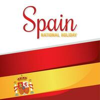 Spain background with its flag and shield Vector