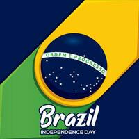 Brazil independence day background Vector