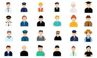 Set of abstract characters with different professions Vector