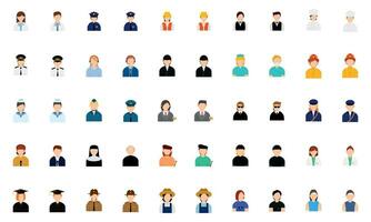 Set of abstract characters with different professions Vector