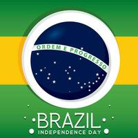 Brazil independence day background Vector