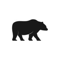 Bear silhouette logo design vector
