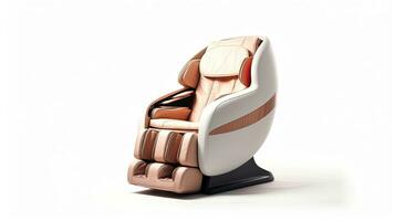 A Modern massage chair isolated on white background. electric massage chair. Generative Ai photo