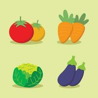 Vector vegetables collection in flat design