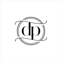 DP initial signature logo. handwriting logo template vector