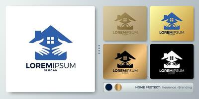 home protection or home cooperate illustration Logo design isoleted. Blank name for insert your Branding. Designed with examples for all kinds of applications. You can used for company, indentity. vector