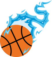 basketball flying thunder lightning flash ball png