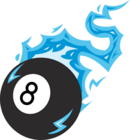 bola oito vôo trovão relâmpago instantâneo bola png