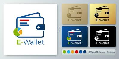 Electronic wallet vector illustration Logo design. Blank name for insert your Branding. Designed with examples for all kinds of applications. You can used for company, indentity, payment service.