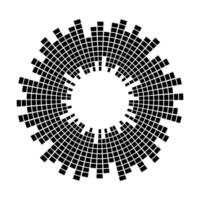 Abstract equalizer music sound wave circle vector icon symbol. logo design, round line icon, circle item, elements background, illustration