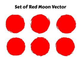 rojo Luna vector ilustración. japonés rojo Luna resumen vector. rojo circulo resumen vector ilustración. resumen círculo.