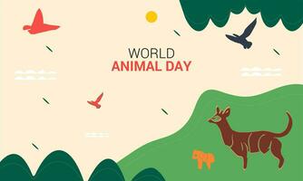 World Animal Day vector illustration banner Design template EPS Vector