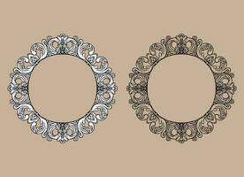 Vintage retro baroque frame on white background. Vector illustration