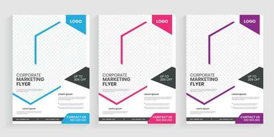 New colorful corporate business a4 flier with eps-10 source file vector