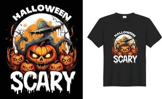 Happy Halloween beautiful witchy and Party scary costume print-ready vector T-shirt. Halloween Scary