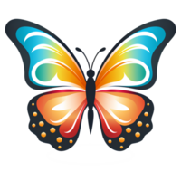 butterfly cartoon ai generative png