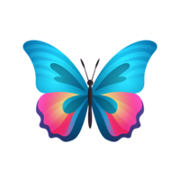 butterfly cartoon ai generative png