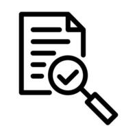 Audit icon vector magnifying glass like check assess. verify service critique process, scrutiny plan for graphic design, logo, website, social media, mobile app, ui