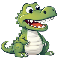 crocodilo desenho animado ai generativo png