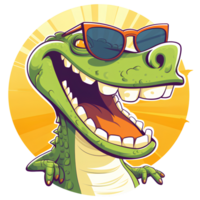 crocodile cartoon ai generative png