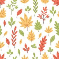 otoño hojas sin costura modelo. otoño follaje, otoño tiempo. diseño para tela, textil, envase papel. vector