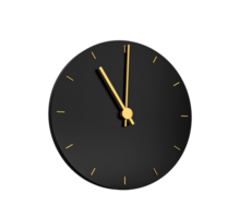 Premium Gold Clock icon 11 o clock. Time Eleven o'clock 3d illustration png