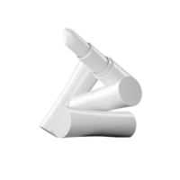 maqueta de lápiz labial en blanco 3d ilustración 3d aislada png