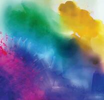 vector abstract background with a colourful watercolour splatter design