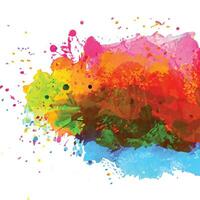 vector abstract background with a colourful watercolour splatter design