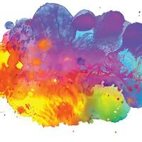 vector abstract background with a colourful watercolour splatter design