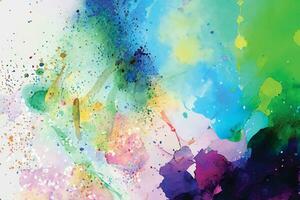 vector abstract background with a colourful watercolour splatter design